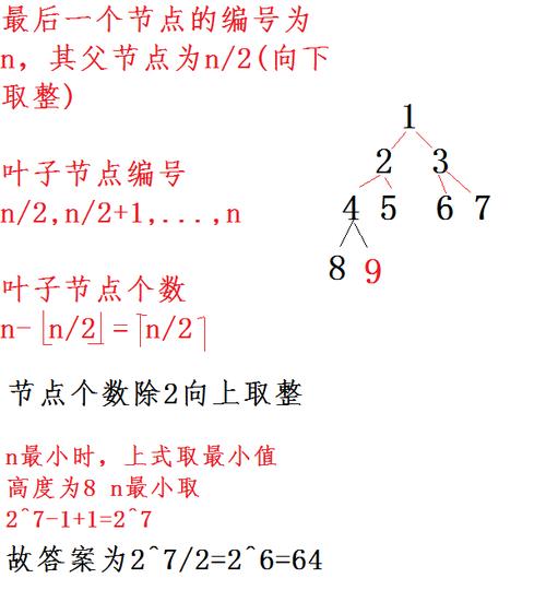 二叉树的节点数计算_二叉树节点数计算规则